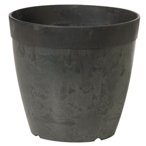 Grandoldgarden 03088 8 in. Dolce Planter, Black, Round GR601361 - main